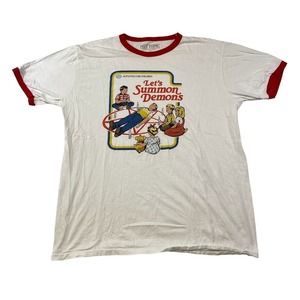 Hot Topic Let's Summon Demons Graphic Tee Thrifted Vintage Style Size XL